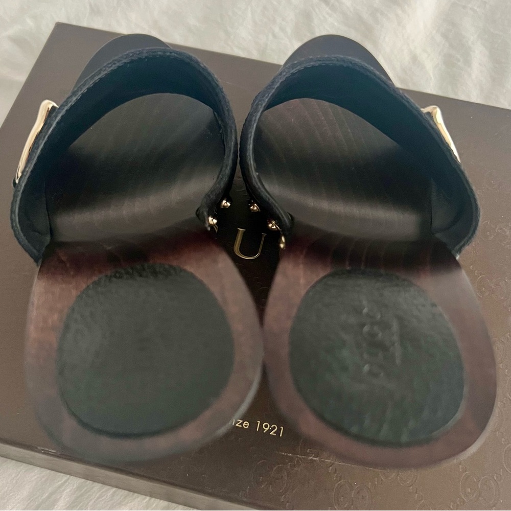 👑✅PRICE FIRM✅ AUTHENTIC Gucci Web Horsebit Black Heels - Picture 8 of 17